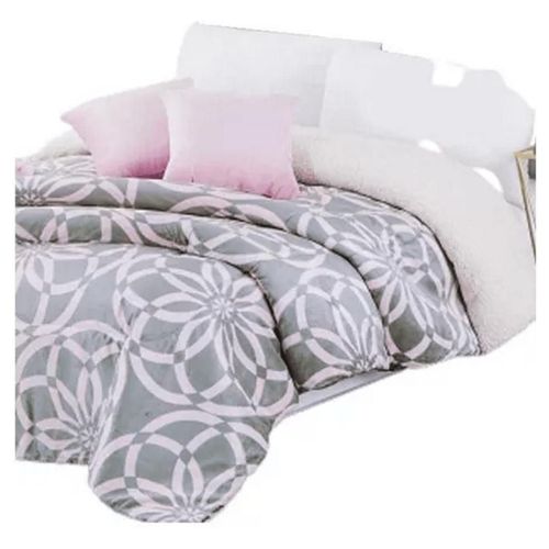 Cobertor Borrega Rossett Matrimonial Rosa Poliéster Concord