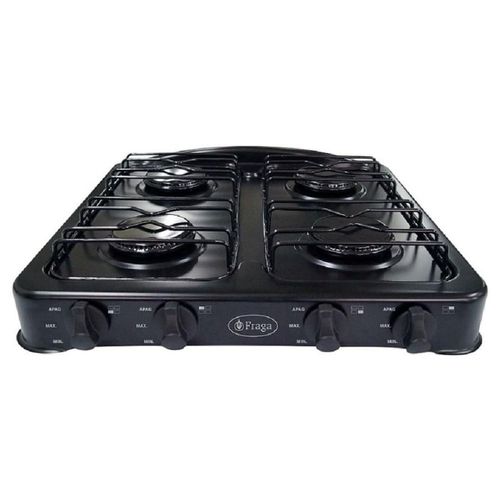 Parrilla Camping Porcelanizada 4 Quemadores Negro Fraga P707_NEG