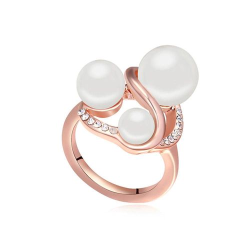 Anillo Ocean Heart, Baño oro rosa, 18K, N11-14-111-8, Talla 8