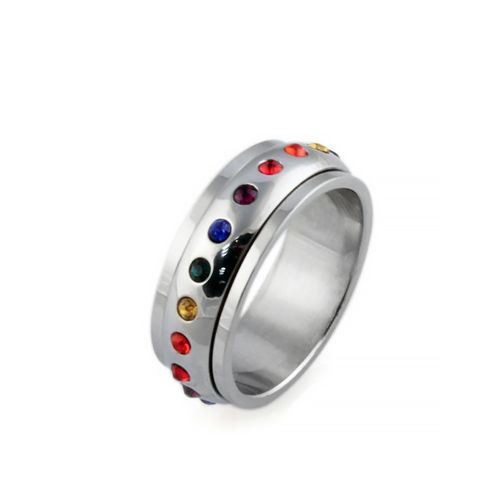 Anillo Ocean Heart, Acero Inoxidable, TL07-14-01-7, Talla 7