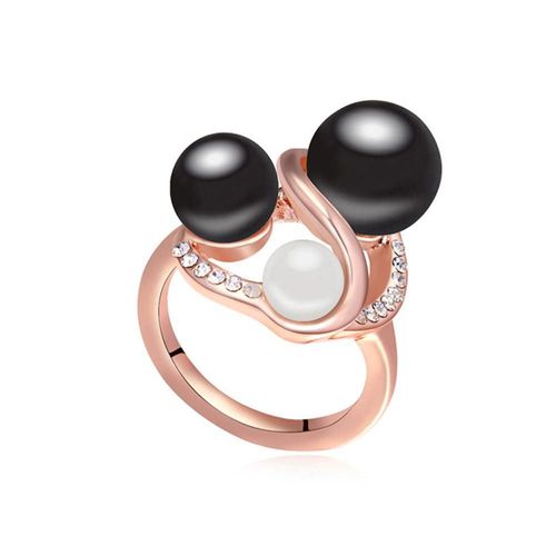 Anillo Ocean Heart, Baño oro rosa, 18K, N11-14-112-7, Talla 7