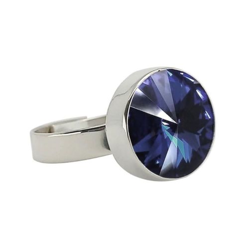 Anillo ajustable Rivoli Morado plata .925 zvezda