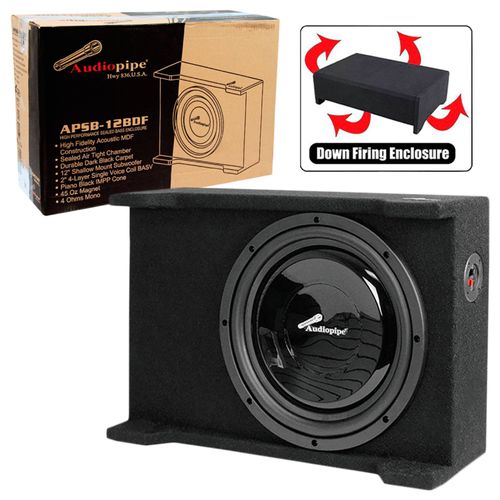 Cajón con Subwoofer 12 pulgadas 500 w Audiopipe APSB12BDF