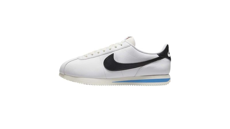 Tenis Nike para Hombre Cortez Blanco Negro Azul