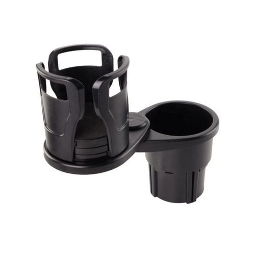 Portavasos para Auto, Doble, Ajustable para Bebidas Negro