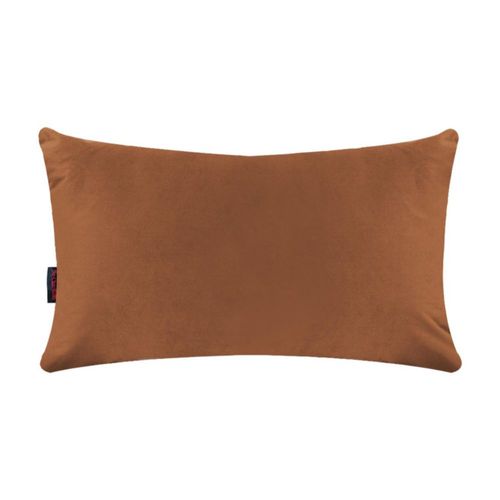 Cojín Decorativo Rectangular para Sala o Cama. Funda en Terciopelo Canela. Cierre Invisible