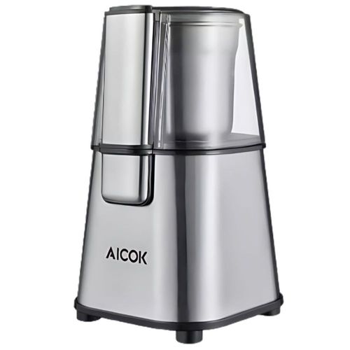 Molino de Café Electrico Acero Inoxidable 2.5 Oz Aicok Plateado  Mod CG9100