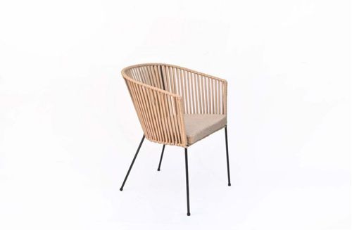 Silla Tejida Color Beige Modelo Jalisco