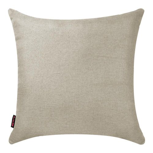 Cojín Decorativo Cuadrado para Sala o Cama. Funda de Lino Color Marfil con Cierre Invisible