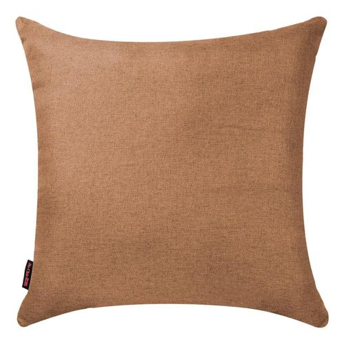 Cojín Decorativo Cuadrado para Sala o Cama. Funda de Lino Color Durazno con Cierre Invisible