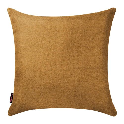 Cojín Decorativo Cuadrado para Sala o Cama. Funda de Lino Color Mostaza con Cierre Invisible