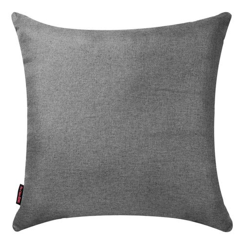 Cojín Decorativo Cuadrado para Sala o Cama. Funda de Lino Gris con Cierre Invisible