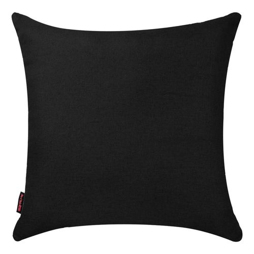 Cojín Decorativo Cuadrado para Sala o Cama. Funda de Lino Negro con Cierre Invisible