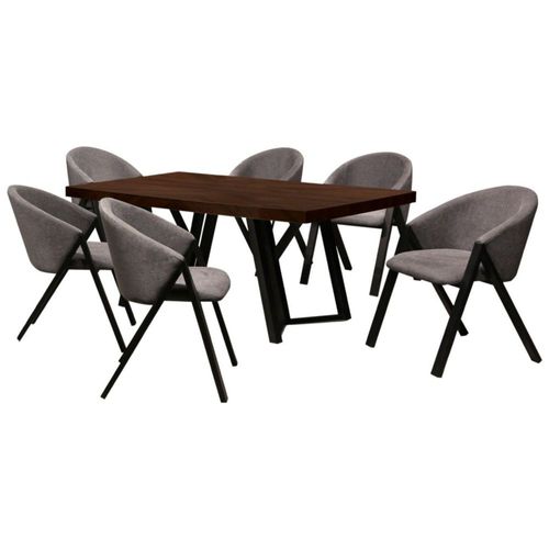 Comedor 6 Sillas Mallory Nogal Kessa Muebles