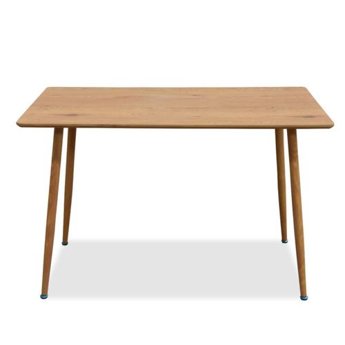 Mesa Rectangular de Madera MDF para Comedor con Patas de Metal 120cm (Ancho)* 70cm (Profundo)