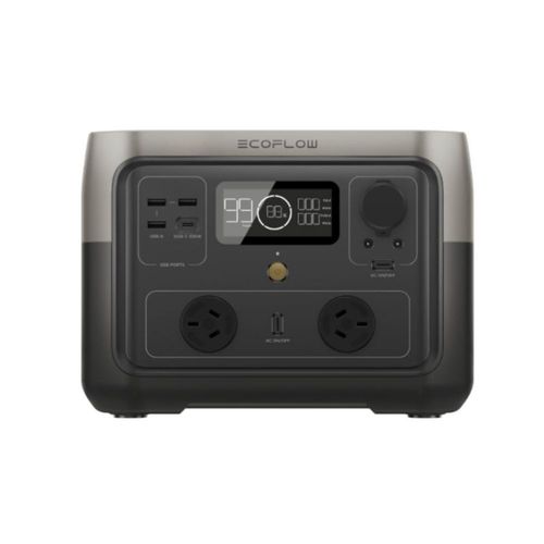 EcoFlow River 2 Max - Estación de Energía Portátil 500W/512Wh, Salidas de AC y USB, Perfecto para Actividades al Aire Libre y Uso Doméstico