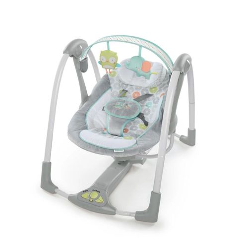 Columpio Mecedora De Bebé Ingenuity Swing N Go Portable Swing Hugs and Hoots