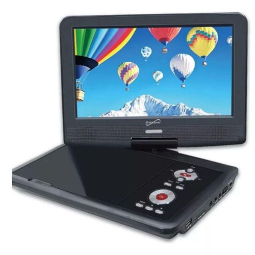 DVD Portatil 9 Pulgadas Supersonic SC-259 MPEG4 SVCD VCD MP3 Negro