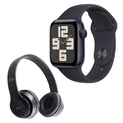 Apple Watch SE 2da Gen 44mm Negro (Reacondicionado) + Audífonos Bluetooth