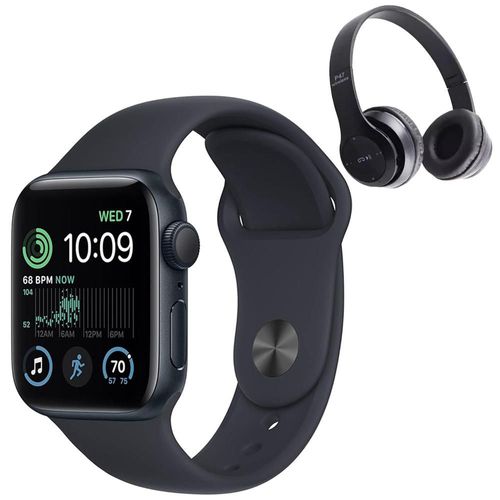 Apple Watch SE 1ra. Gen 40mm Negro (Reacondicionado) + Audífonos Bluetooth