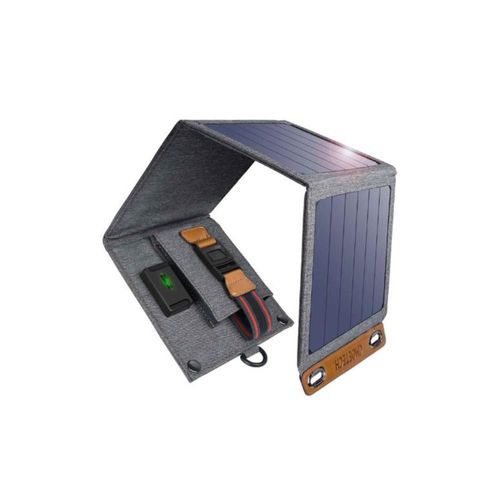 Cargador Portatil Choetech Con Paneles Solares Dos Salidas 14w Gris