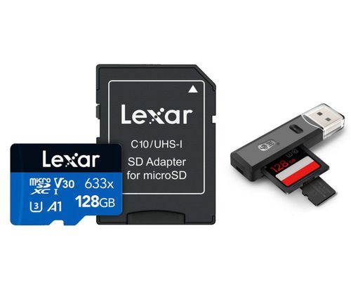 Lexar®Tarjeta microSDXC UHS-I 633x 128gb