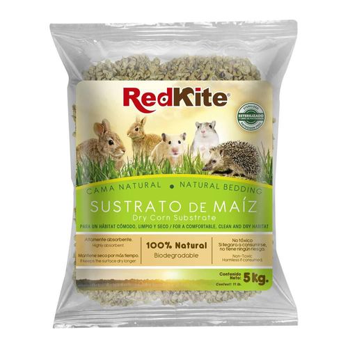 RedKite Sustrato de Maíz para Pequeños Roedores Contiene 5 Kilogramos