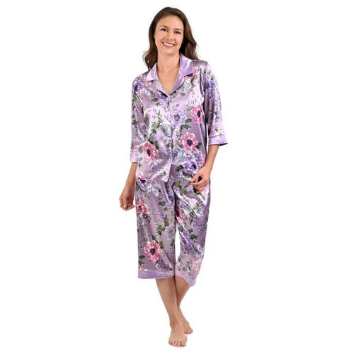 Pijama Capri Estampada Jevec PJ3002 Morado