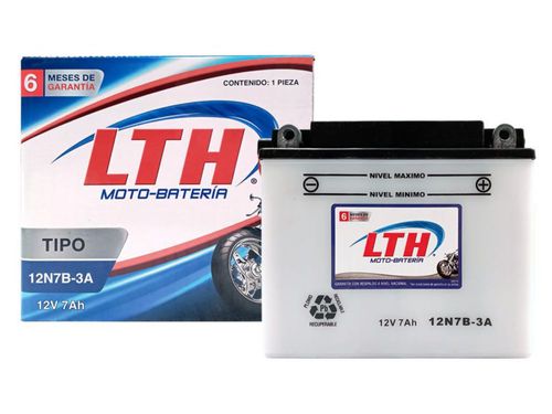 MOTOBATERIA LTH 12V 7AMP MODELO 12N7B-3A