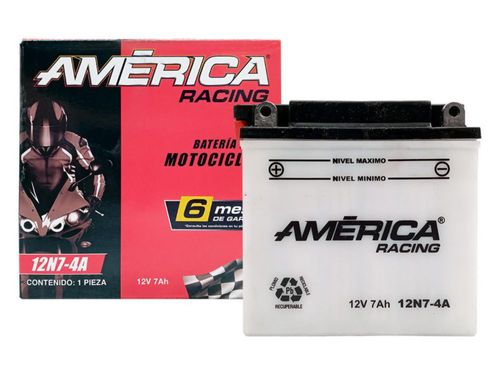 MOTOBATERIA AMERICA 12V 7AMP MODELO 12N7-4A-AM