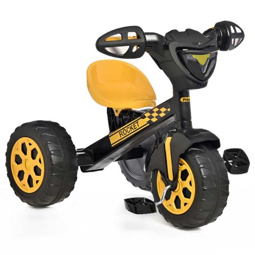 Triciclo Montable Para Niños Prinsel Rocket Con Sonidos Amarillo