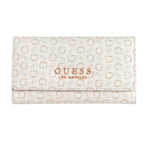 Cartera Guess Abree Slim Saffron color blanco