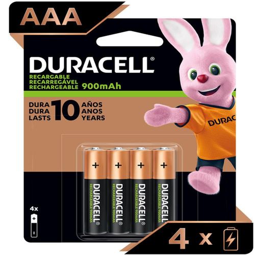 Pila Recargable Duracell  AAA 900 mAh C/4