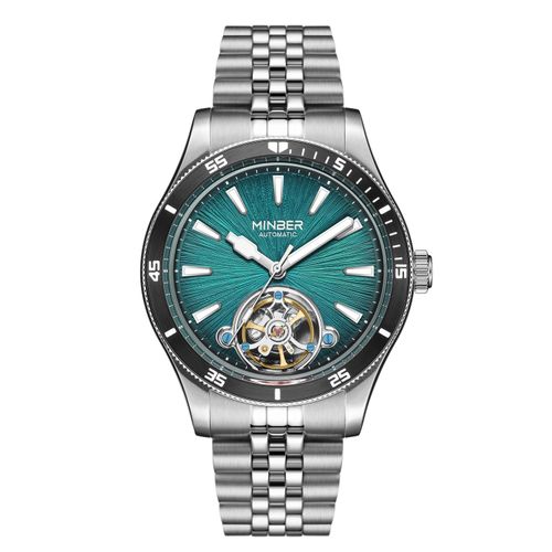 Reloj de Pulsera Minber Hombre M9164G-2-3 Color Silver/Green