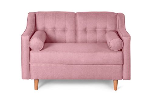 Sofá Love Seat Makora De Lino Palo de Rosa Modelo Mimosa