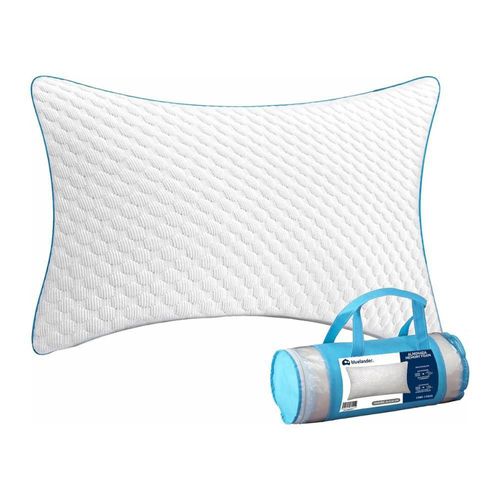 Almohada Memory Foam Bluelander Moldeable, Comodidad Garantizada, Hipoalergénica y Antibacterial Con Bolsa Incluida