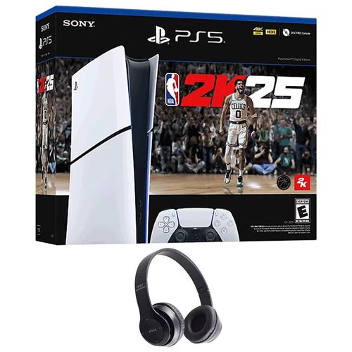 PlayStation 5 Slim Digital 1TB+ Juego descargable de NBA 2K25 + Audífonos Bluetooth