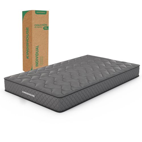 Colchon Individual En Caja 15cm Alto KingsHouse Gris