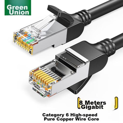 Cable Ethernet UGREEN CAT6 de 8 m, color negro