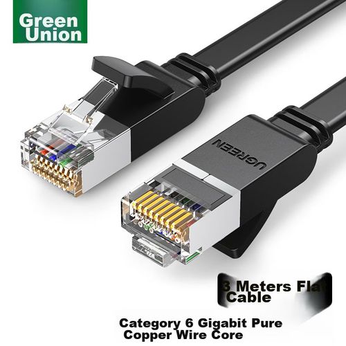 Cable Ethernet CAT6 de UGREEN, cable de red plano de 3 m