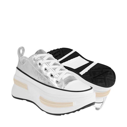 TENIS CASUALES DAMA STYLO 18037 SIMIPIEL PLATA