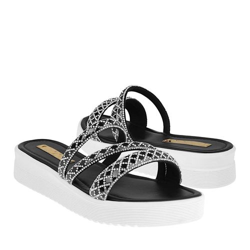 SANDALIAS DAMA STYLO 17945 TEXTIL NEGRO