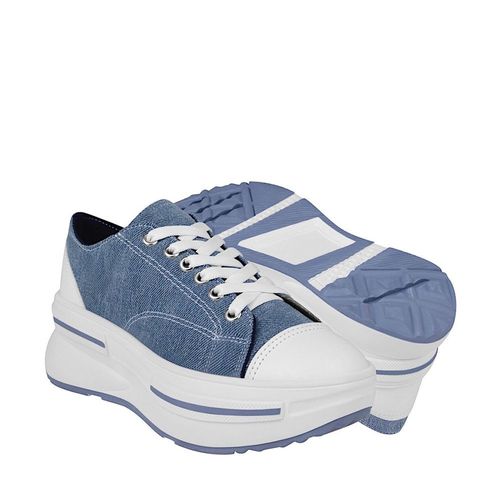 TENIS CASUALES DAMA STYLO 9311 TEXTIL AZUL