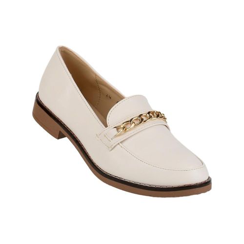 Zapato Mujer Mocasín Vestir Piso Crema Stfashion 04803808 Beige