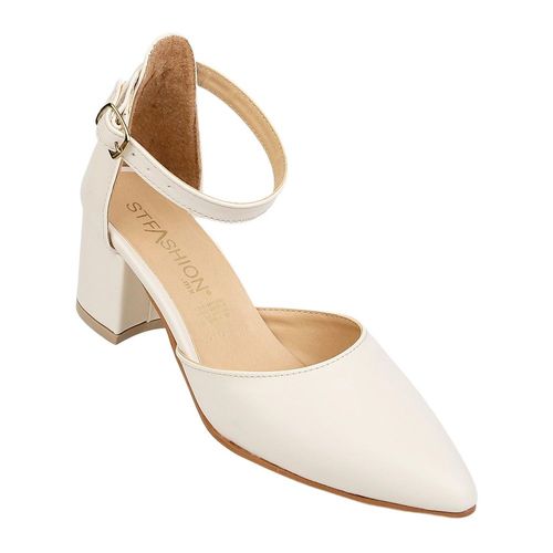 Zapatilla Mujer Tacón Blanco Stfashion 00303721
