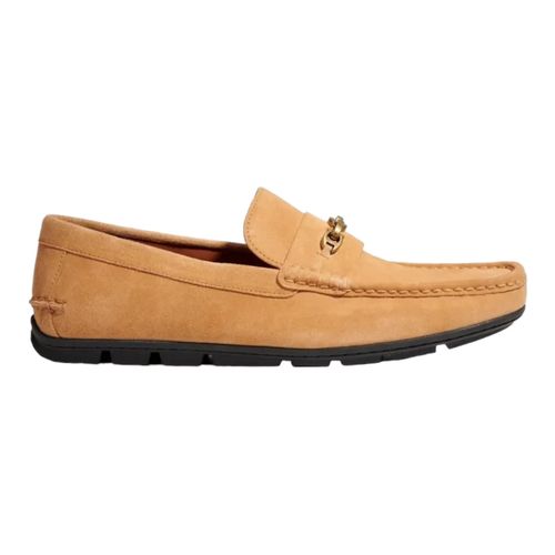 Mocasín Coach Driver Café Casual De Gamuza Para Hombre