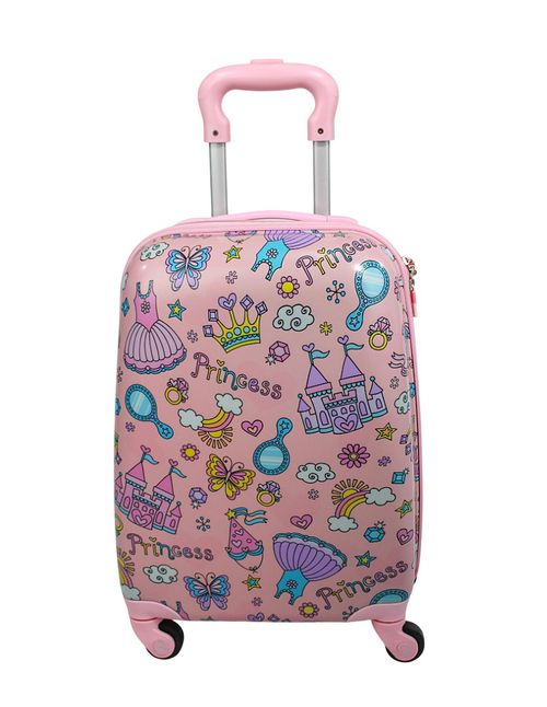 MALETA DE CABINA JON INFANTIL PRINCESA 16" ROSA CLARO