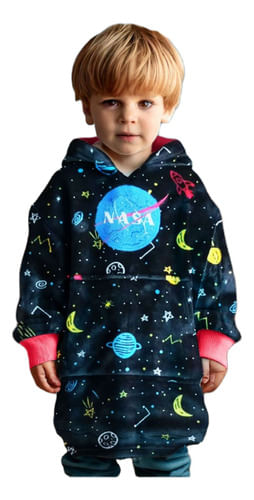 Sudadera Infantil Cobija Afelpada Brillante Nasa