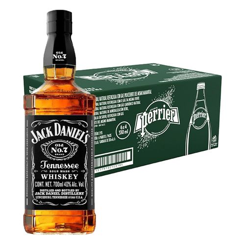 Pack 24 Agua Perrier 330 ml + Whisky Jack Daniel's 700 ml