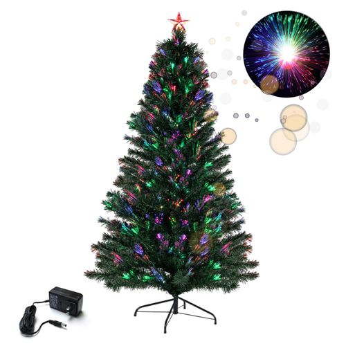 Árbol Navidad Artificial 1.80 M Fibra Óptica Pino Frondoso